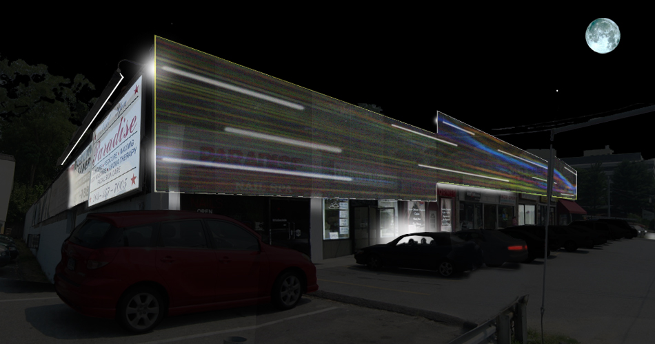 Strip Mall Exterior Rendering